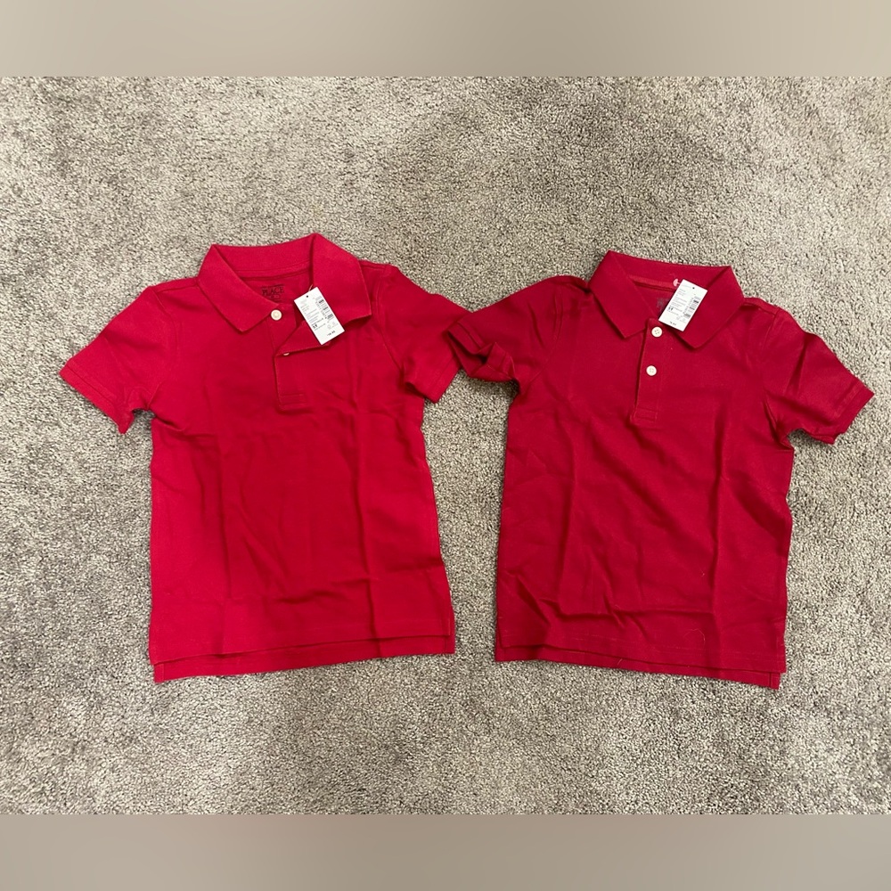 Boys Children’s Place School Uniform Polo Shirts size 5t Red